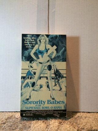 Sorority Babes In The Slimeball Bowl - O - Rama Vhs 1987 Video Linnea Quigley Rare