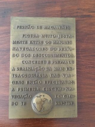 Antique rare bronze medal of Portuguese navigator Fernão de Magalhães 2