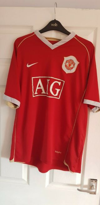 Rare 2006/07 Manchester United Home Football Shirt - Large Adult