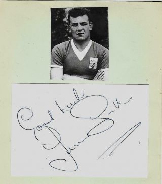Signed Trevor Smith 1936 - 2003 Birmingham City Walsall England 1950s 1960s Rare