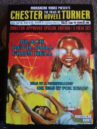 Rare Oop Black Devil Doll From Hell/tales From Quadead Zone Massacre Video Dvd