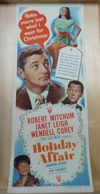 1949 Robert Mitchum Film " Holiday Affair " Insert Rare