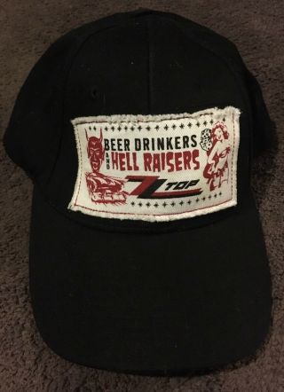 Vintage - Zz Top Hat - 1980s Beer/ Hell/ Girl Deadstock Rare Never Worn