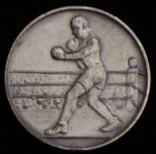 1957 1st Royal Hampshire Novices Boxing Medal _rare Vtg_ Silver Medallion Coin