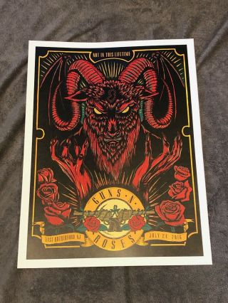 Rare Guns N Roses Lithograph Not In This Lifetime Jersey 7/24/16