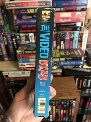 The Video Dead VHS Rare Horror Gore Embassy Video Low Budget Zombie Movie 4