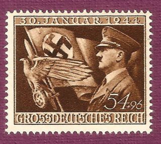Dr Nazi 3rd Reich Rare Ww2 Wwii Stamp Hitler Uniform Fuhrer Eagle Swastika Flag