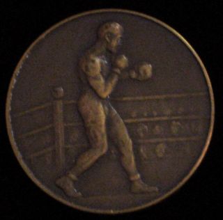 1957 1st Royal Hampshire Novices Boxing Medal _rare Vtg_ Bronze Medallion Coin