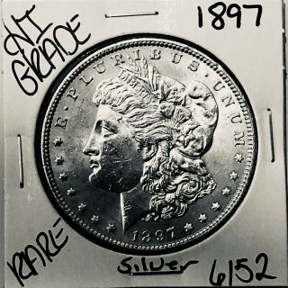 1897 Morgan Silver Dollar Hi Grade U.  S.  Rare Coin 6152
