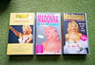 Madonna Three Rare Documentaries Vhs Video Cassette Tapes