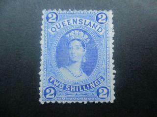Queensland Stamps Stamps: 2/ - No Gum Rare - Post (d282)