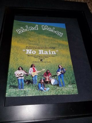 Blind Melon No Rain Rare Radio Promo Poster Ad Framed