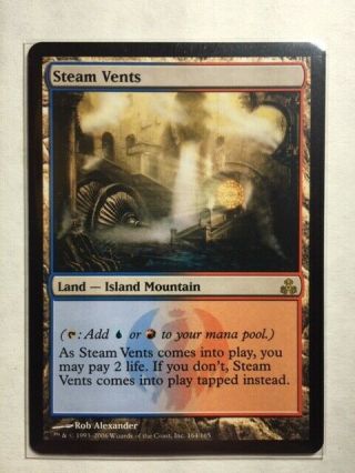 Steam Vents X1 Mtg Magic The Gathering Guildpact Edition - Near /