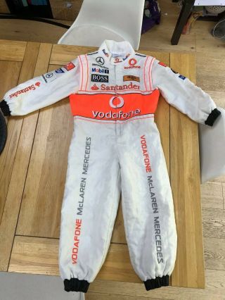 Vodafone Mclaren Mercedes Kids Overall Race Suit Rare F1 Size 3