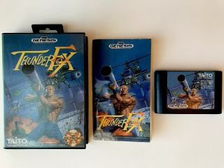 Thunder Fox (sega Genesis,  1990) Complete With Hangtag,  Very Rare.  Pre - Owned
