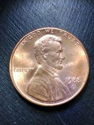 1988 - D Lincoln Memorial Cent - Ms65rd - Ddo Rare O On N In United.  Sle415