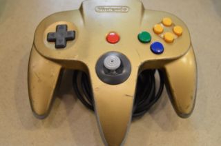 Nintendo 64 N64 Gold Controller Oem Geniune Very Rare Tight Stick