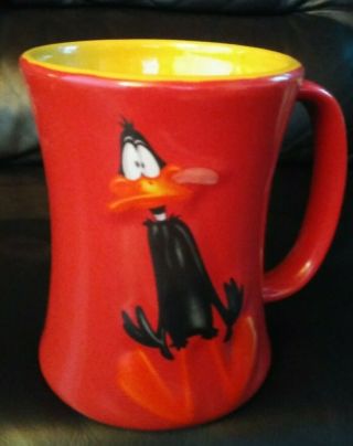 Vintage Warner Bros Rare Mug 3d Caracter Daffy Duck Vtg Vhtf