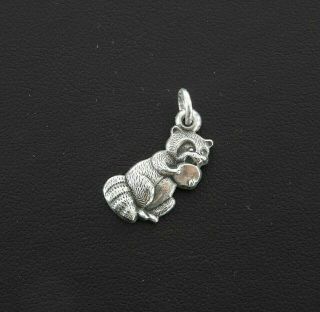 James Avery Retired Solid 925 Sterling Silver Girl Scout Cookies Raccoon 81 Rare