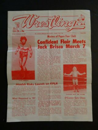 St Louis Wrestling Program February 29,  1980 - Rare - Jack Brisco / Nature Boy