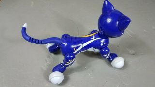 Zoomer Kitty RARE Midnight Blue Interactive Cat Spin Master w cord 3