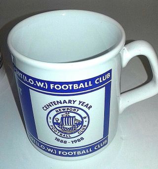 Newport Isle of Wight Football Club 3 Mugs 300ml Centenary Edition 1988 Rare 2