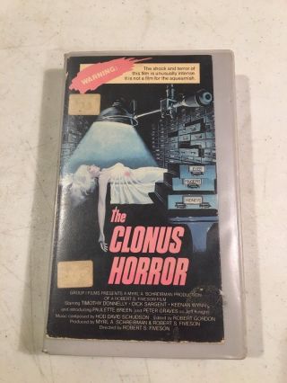 The Clonus Horror Rare Vhs Tape