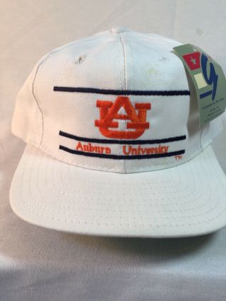 Vintage The Game Auburn University Bar Snapback Hat Nos Nwt Rare Glued Tag