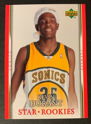 Kevin Durant 2007 - 08 Upper Deck Star Rookie Ssp Santa Hat Variation Rare