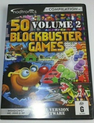 Eureka 50 Blockbuster Games Volume 2 - G - Pc Cd Game - Rare - Post