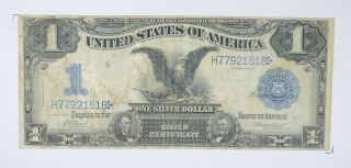 Rare 1899 Black Eagle $1.  00 Large Size Us Silver Certificate - Iconic Note 986