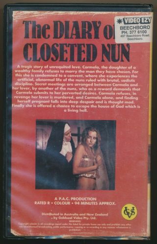 Diary Of A Cloistered Nun Suzy Kendall Nun Hijinks Art Aussie VHS Rare 2