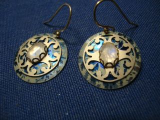 Grandmas Estate 925 Sterling Silver Rare Artisan Earrings