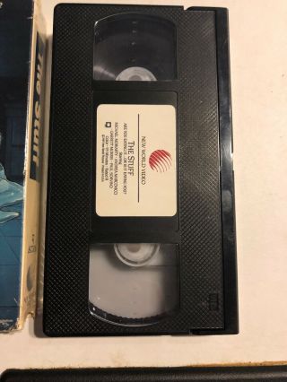 The Stuff VHS World Video Larry Cohen Horror Gore Rare OOP 5