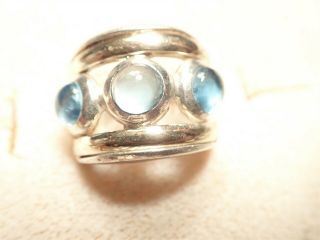 Rare Mco 18k Gold And Sterling Silver Gem Stone Cluster Ring