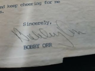 RARE VINTAGE 1973 BOBBY ORR HAND SIGNED FAN LETTER WITH 8X10 ROOKIE YEAR PHOTO 4