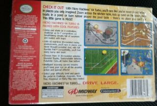 N64 MicroMachines 64 Turbo Nintendo 64 w/ car CIB COMPLETE RARE 2