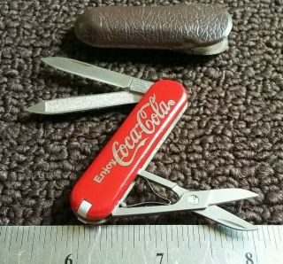 Rare Coca Cola Victorinox Bijou Classic Swiss Army Pocket Knife Multi Tool Blade