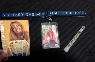 Rare Britney Spears Baby One More Time Tour Lanyard And Memorabilia 1999