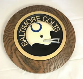 Baltimore Colts Helmet 1970s Vintage Wall Plaque Fast Ship Rare