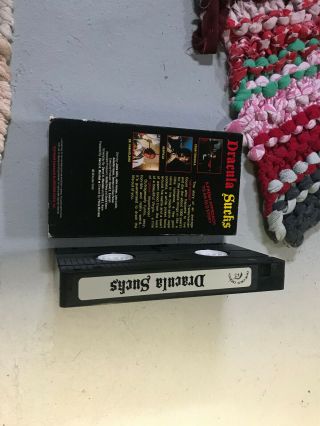 DRACULA SUCKS UNICORN VIDEO HORROR SOV SLASHER RARE OOP VHS BIG BOX SLIP 2