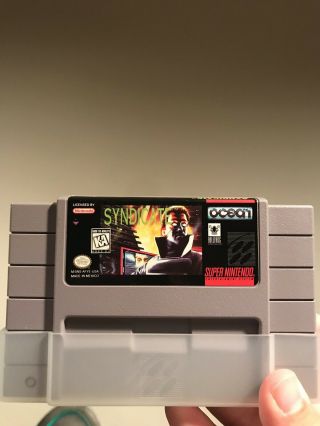 Syndicate Nintendo Snes - Game Only - Authentic - Rare