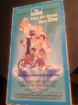 Rare Vintage 1987 Every Girl Should Have One Interglobal Vhs Zsa Zsa Gabor