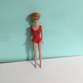 Vintage Transitional Blonde Bubble Cut American Girl Barbie Doll,  Side Part,  Rare