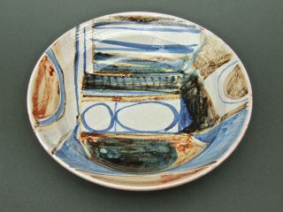 Islwyn Watkins (welsh 1938 - 2018) Rare Studio Art Pottery Abstract Painted Bowl