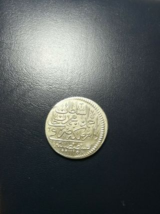 P.  1599 Ottoman Silver Coin 1/2 Zolota - 15 Para 1115ah Rare Unc
