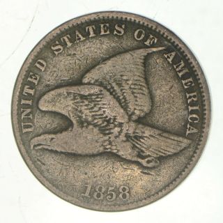 Crisp - 1858 - Flying Eagle United States Cent - Rare 017