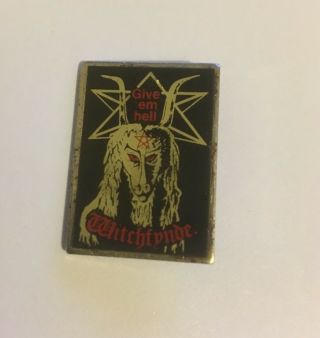 Witchfynde Badge Metal Rare 1970s 80s Venom Onslaught Mayhem