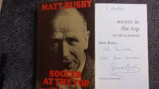 Matt Busby Signed Book 1973 Very Rare Man Utd
