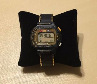 Vintage Seiko Sports 150 Digital Lcd Men’s Watch S600 - 501a Gold Black Tone Rare